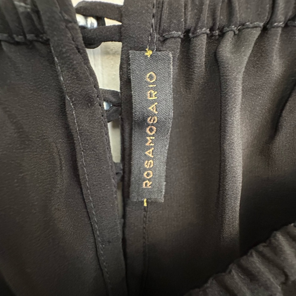 Rosamosario 100% Silk Crepe Palazzo Trousers Black Silk Palazzo Pajama Pant - Picture 4 of 14